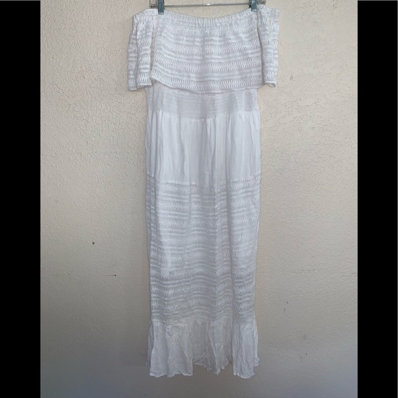 National AK outfitters Dresses & Skirts - National AK Outfitters Boho Maxi White Dress Wx
